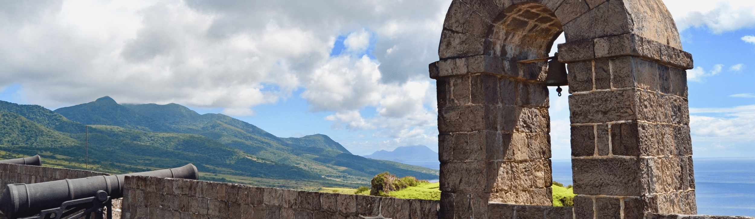 Views from Brimstone Hill with a blue sky