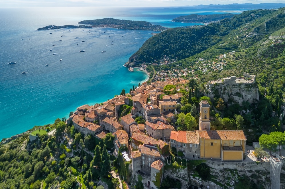 Aerial,View,Of,The,Medieval,Village,Of,Eze,On,The