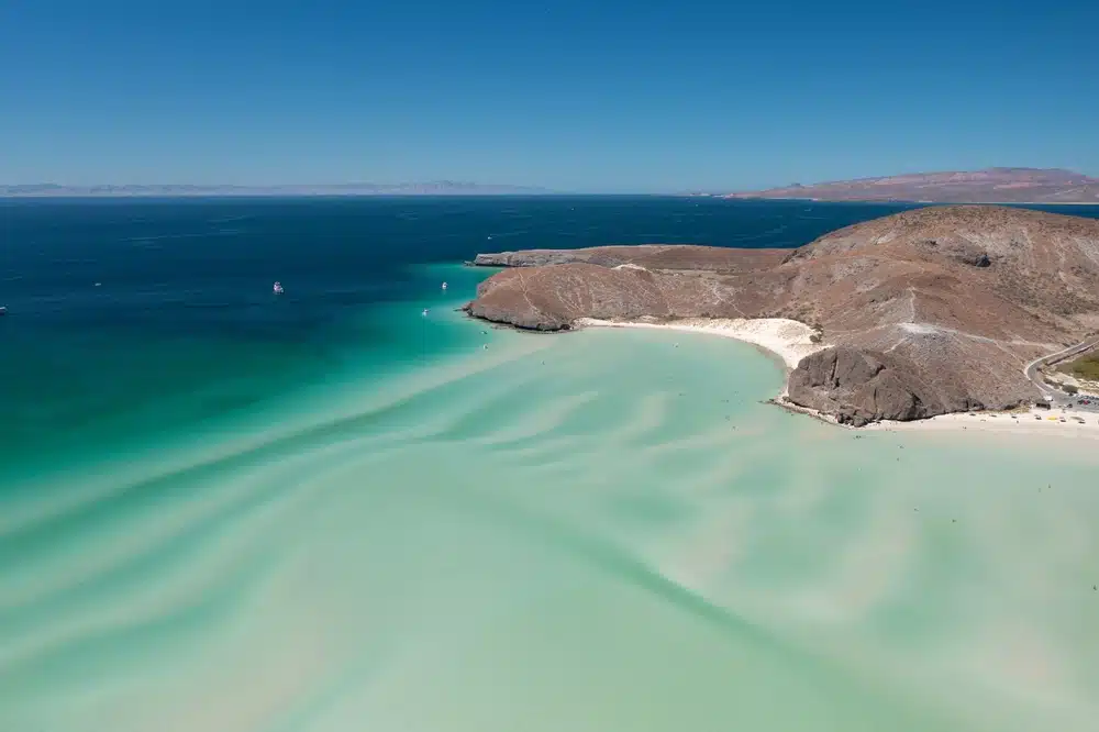 Stunning,Aerial,Drone,View,Of,Balandra,Beach,,La,Paz,,Mexico