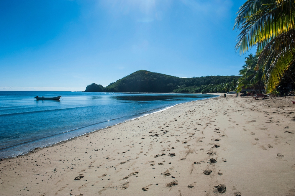 White,Sandy,Beach,On,Korovou,Eco-tour,Resort,,Naviti,,Yasawas,,Fiji,