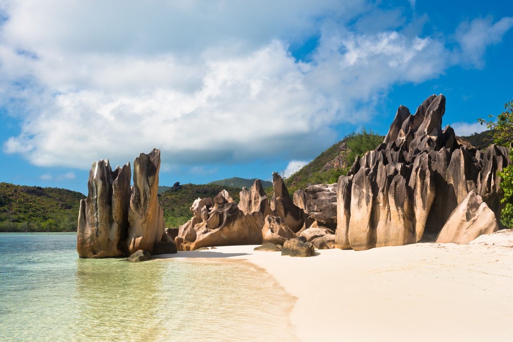 Tropical,Beach,At,Curieuse,Island,Seychelles.,Horizontal,Shot