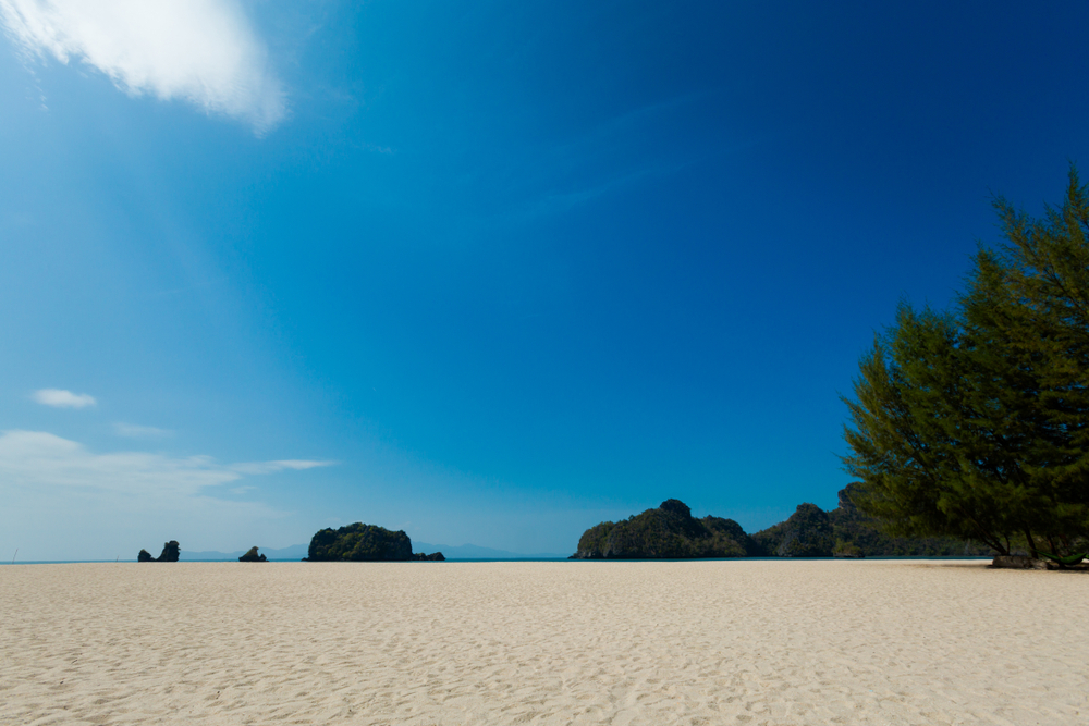 Sunny,Tanjung,Rhu,Beach,On,Tropical,Langkawi,Island,In,Malaysia.